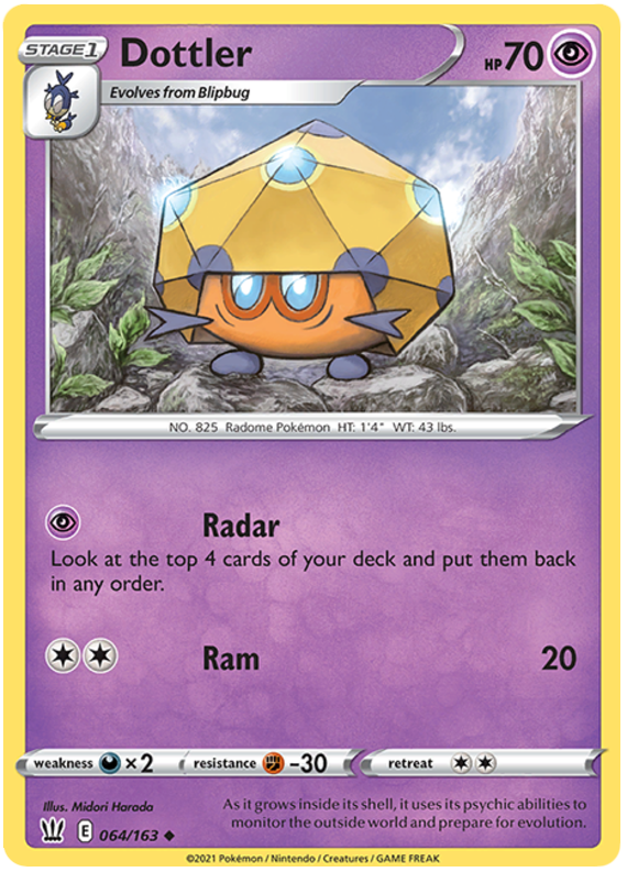 Dottler (064/163) [Sword & Shield: Battle Styles] | Jomio and Rueliete's Cards and Comics