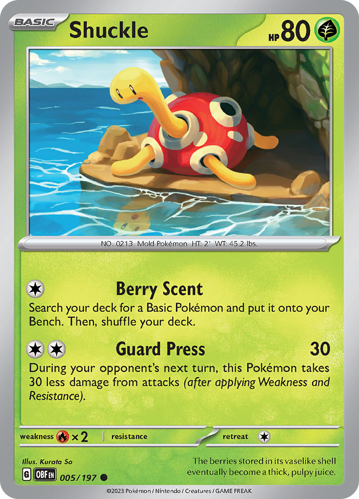 Shuckle (005/197) [Scarlet & Violet: Obsidian Flames] | Jomio and Rueliete's Cards and Comics