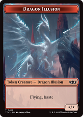 Dragon Illusion // Monk Double-Sided Token [Tarkir: Dragonstorm Commander Tokens] | Jomio and Rueliete's Cards and Comics
