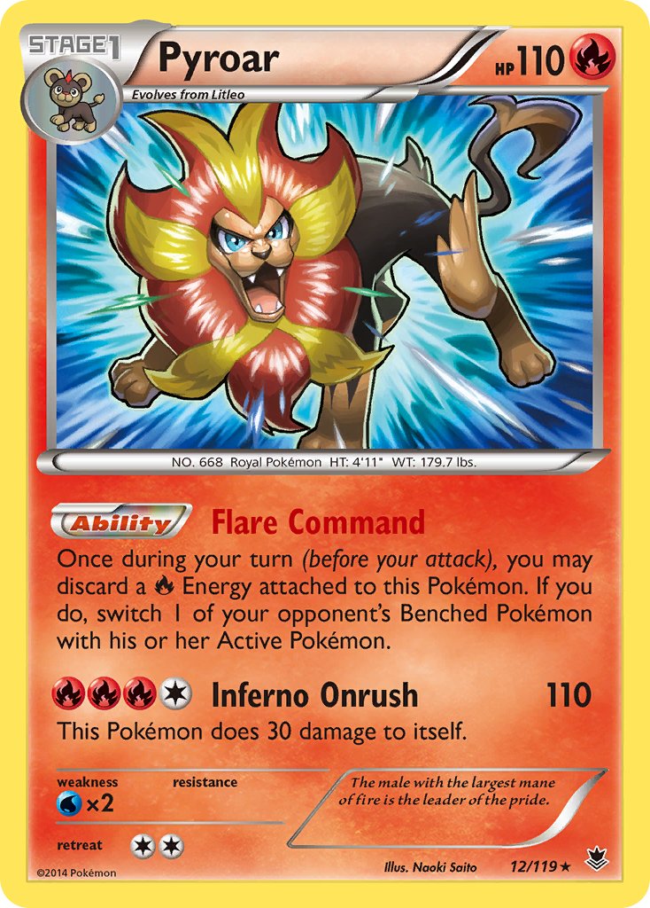 Pyroar (12/119) (Theme Deck Exclusive) [XY: Phantom Forces] | Jomio and Rueliete's Cards and Comics