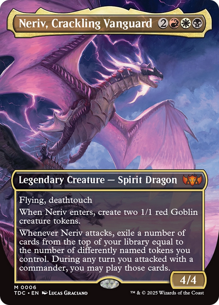 Neriv, Crackling Vanguard (Borderless) [Tarkir: Dragonstorm Commander] | Jomio and Rueliete's Cards and Comics