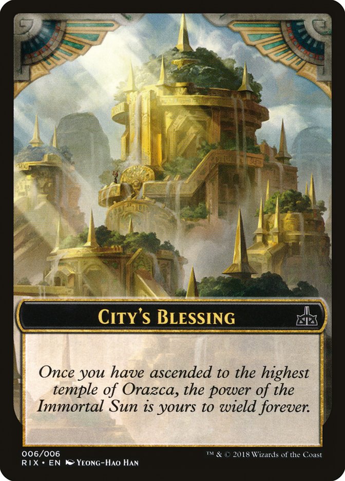 City's Blessing [Rivals of Ixalan Tokens] | Jomio and Rueliete's Cards and Comics