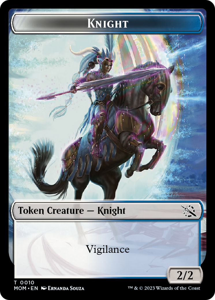 Elemental (9) // Knight Double-Sided Token [March of the Machine Tokens] | Jomio and Rueliete's Cards and Comics