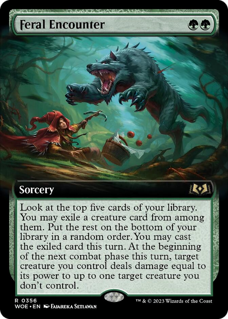 Feral Encounter (Extended Art) [Wilds of Eldraine] | Jomio and Rueliete's Cards and Comics