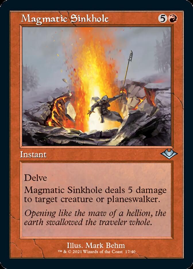 Magmatic Sinkhole (Retro) [Modern Horizons] | Jomio and Rueliete's Cards and Comics