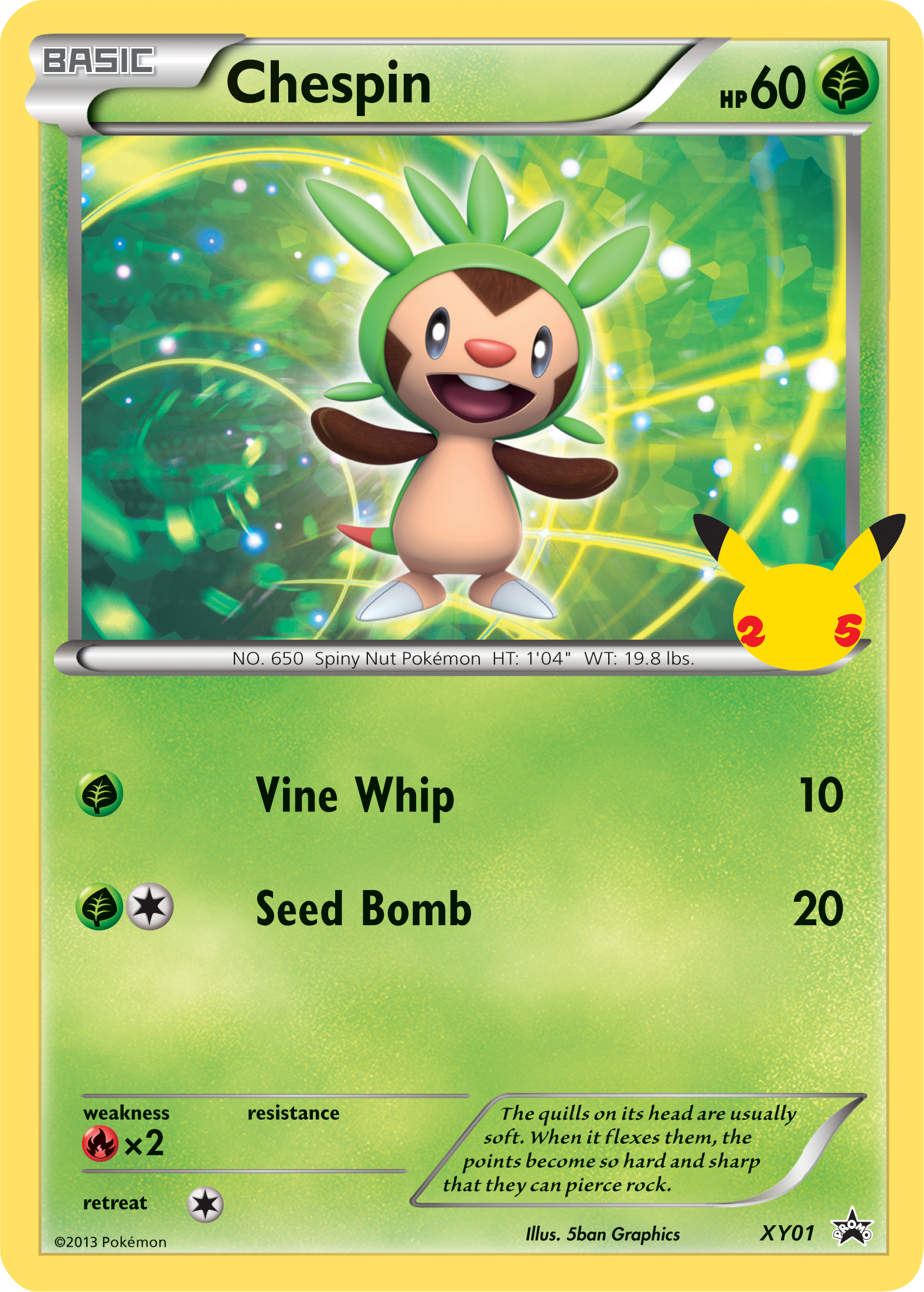 Chespin (XY01) (Jumbo Card) [First Partner Pack] | Jomio and Rueliete's Cards and Comics