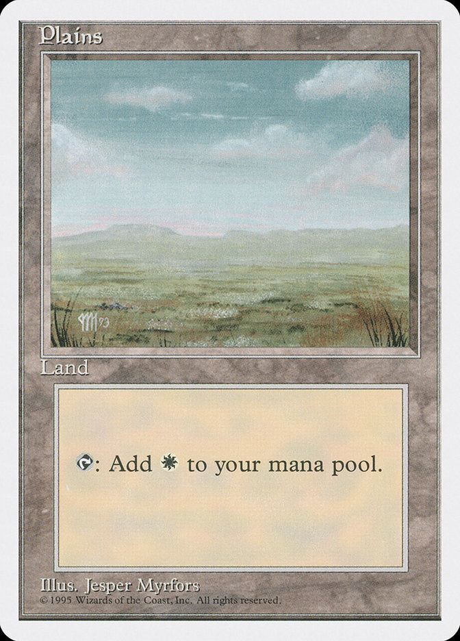 Plains (Signature on Left) [Fourth Edition] | Jomio and Rueliete's Cards and Comics