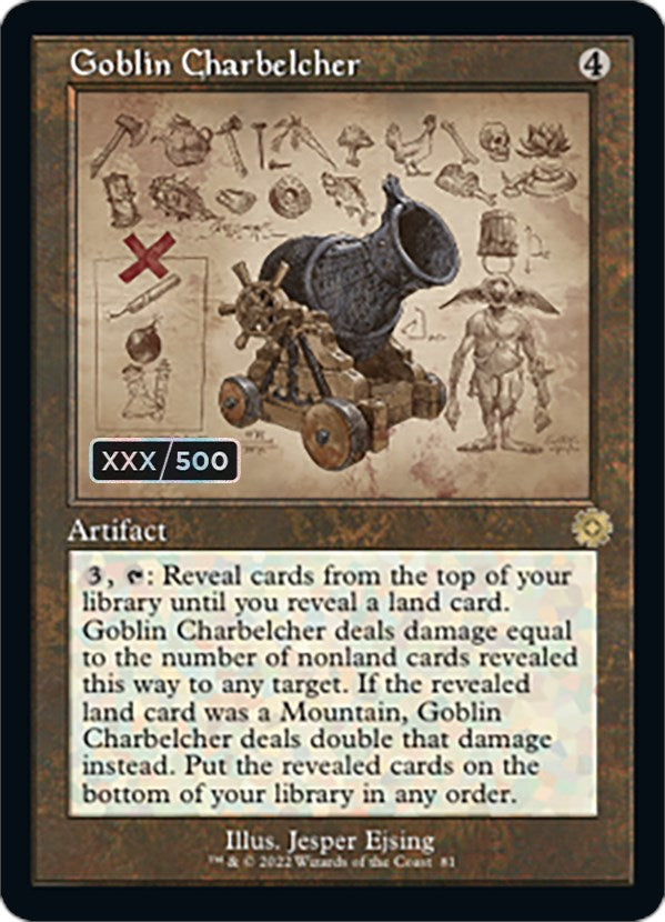 Goblin Charbelcher (Retro Schematic) (Serialized) [The Brothers' War Retro Artifacts] | Jomio and Rueliete's Cards and Comics