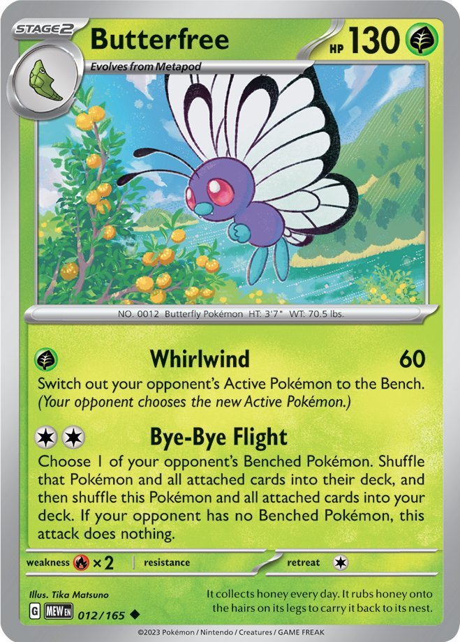 Butterfree (012/165) [Scarlet & Violet 151] | Jomio and Rueliete's Cards and Comics