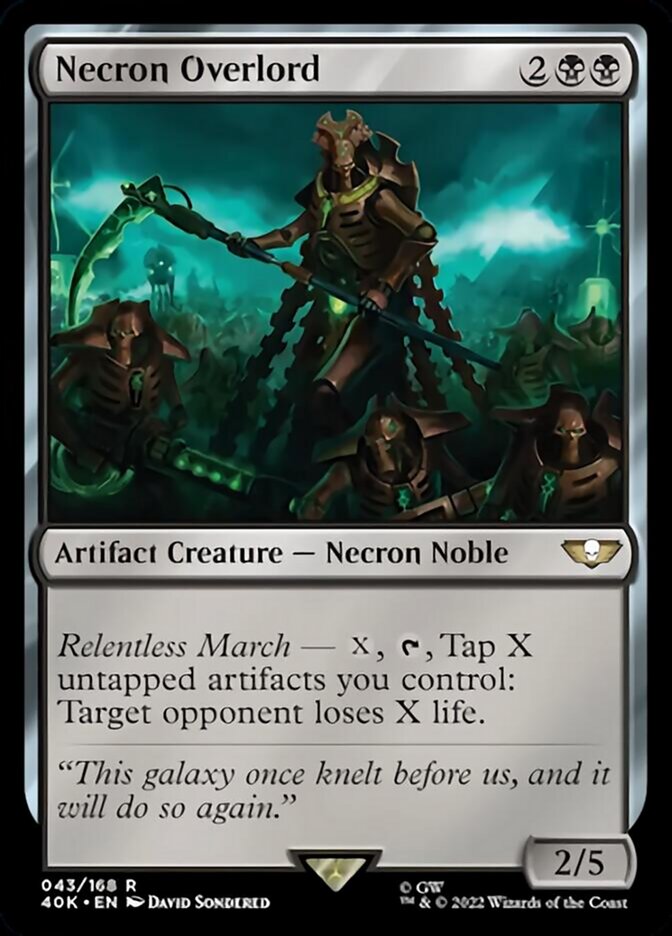 Necron Overlord [Warhammer 40,000] | Jomio and Rueliete's Cards and Comics
