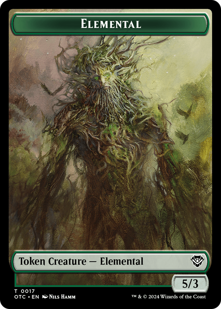 Insect // Elemental (0017) Double-Sided Token [Outlaws of Thunder Junction Commander Tokens] | Jomio and Rueliete's Cards and Comics