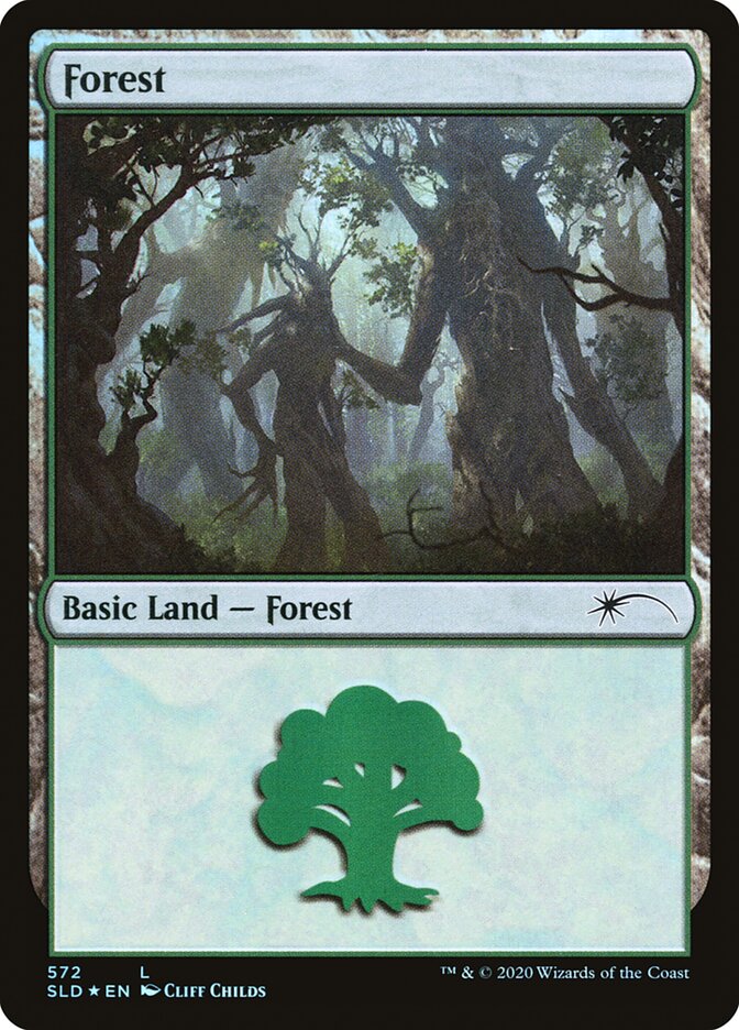 Forest (Tree Hugging) (572) [Secret Lair Drop Promos] | Jomio and Rueliete's Cards and Comics