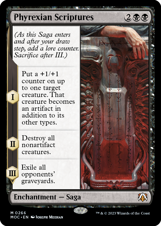 Phyrexian Scriptures [March of the Machine Commander] | Jomio and Rueliete's Cards and Comics