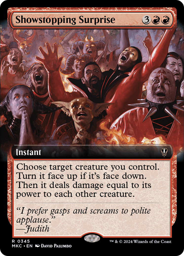 Showstopping Surprise (Extended Art) [Murders at Karlov Manor Commander] | Jomio and Rueliete's Cards and Comics