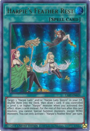 Harpie's Feather Rest [LART-EN029] Ultra Rare | Jomio and Rueliete's Cards and Comics