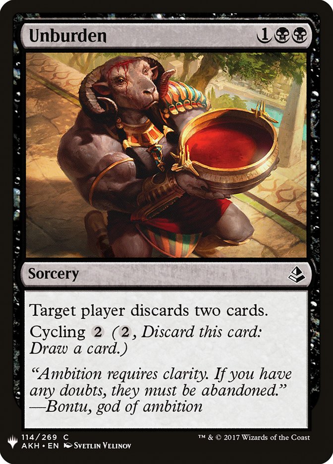 Unburden [Mystery Booster] | Jomio and Rueliete's Cards and Comics