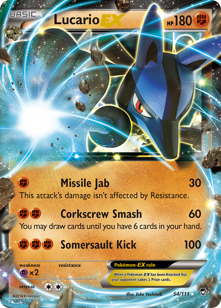 Lucario EX (54/111) [XY: Furious Fists] | Jomio and Rueliete's Cards and Comics