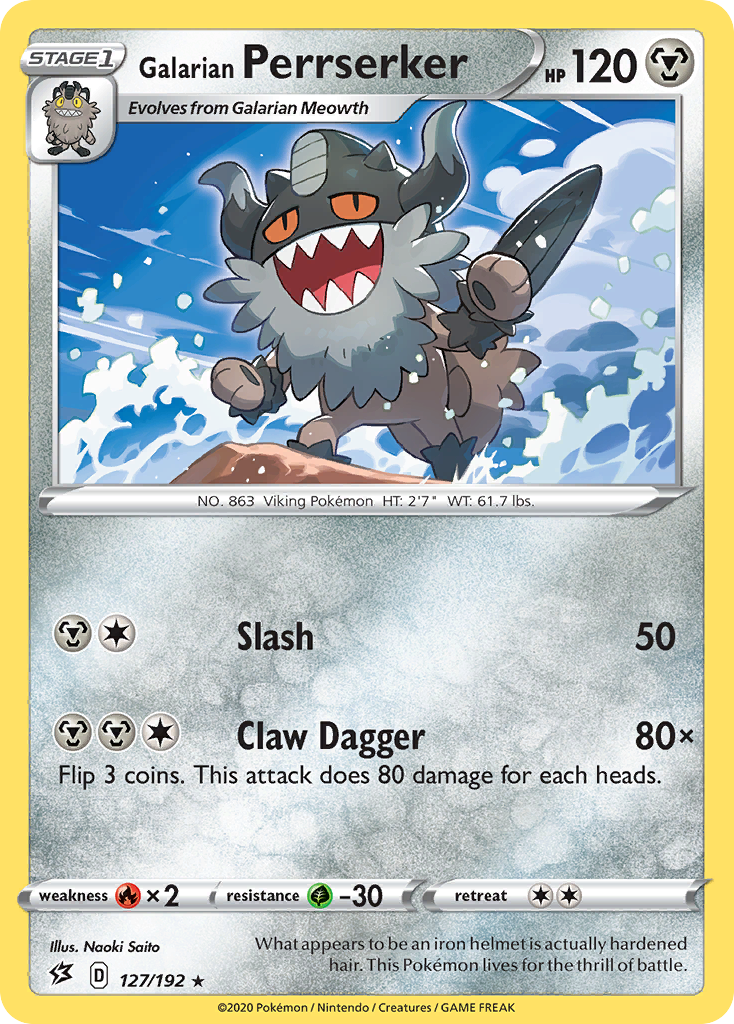 Galarian Perrserker (127/192) [Sword & Shield: Rebel Clash] | Jomio and Rueliete's Cards and Comics
