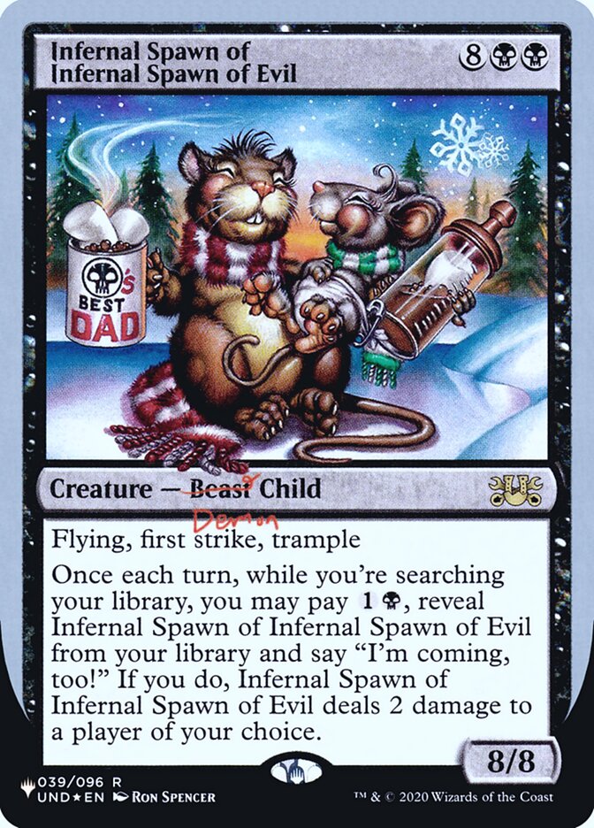 Infernal Spawn of Infernal Spawn of Evil (Unfinity Foil Edition) [The List] | Jomio and Rueliete's Cards and Comics