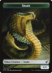 Plant // Snake Double-Sided Token [Commander 2019 Tokens] | Jomio and Rueliete's Cards and Comics