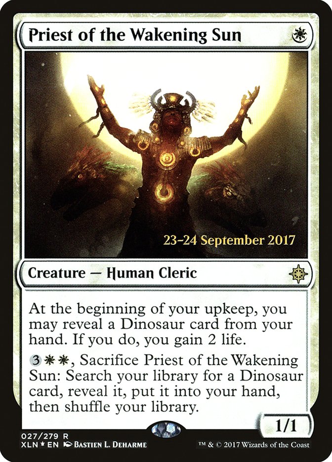 Priest of the Wakening Sun [Ixalan Prerelease Promos] | Jomio and Rueliete's Cards and Comics
