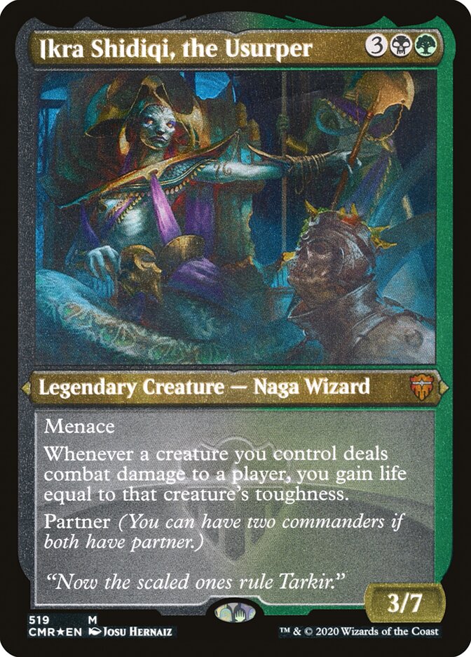 Ikra Shidiqi, the Usurper (Etched) [Commander Legends] | Jomio and Rueliete's Cards and Comics