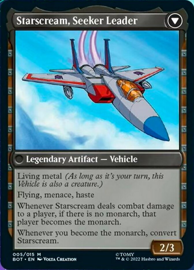 Starscream, Power Hungry // Starscream, Seeker Leader [Transformers] | Jomio and Rueliete's Cards and Comics