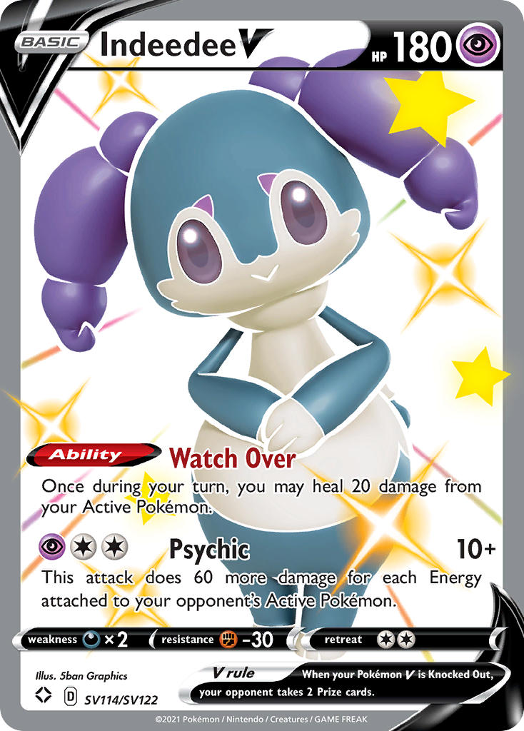 Indeedee V (SV114/SV122) [Sword & Shield: Shining Fates] | Jomio and Rueliete's Cards and Comics