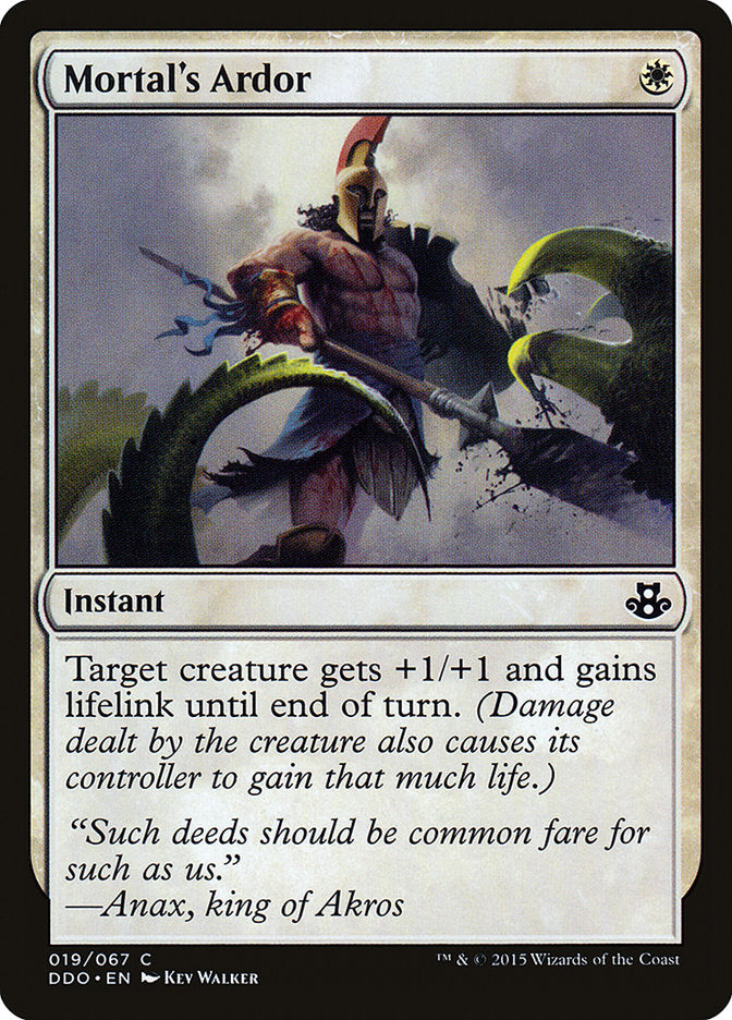 Mortal's Ardor [Duel Decks: Elspeth vs. Kiora] | Jomio and Rueliete's Cards and Comics