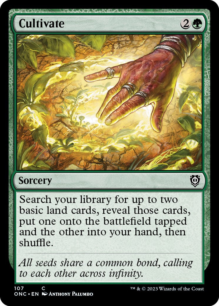 Cultivate [Phyrexia: All Will Be One Commander] | Jomio and Rueliete's Cards and Comics