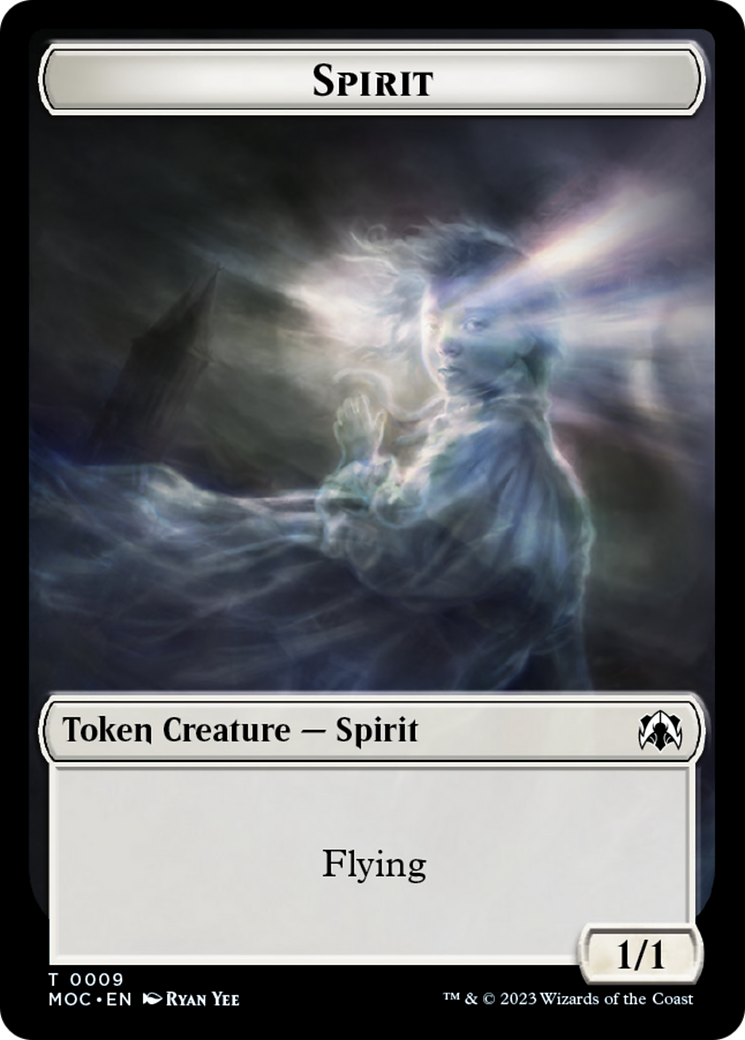 Spirt (9) // Treasure Double-Sided Token [March of the Machine Commander Tokens] | Jomio and Rueliete's Cards and Comics