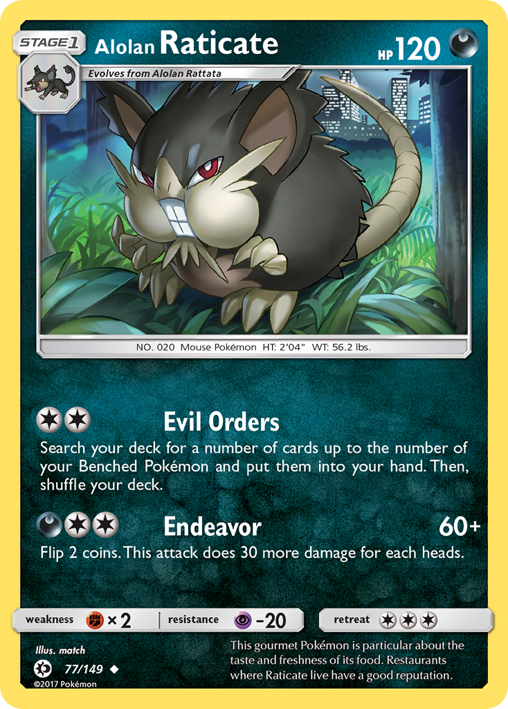 Alolan Raticate (77/149) [Sun & Moon: Base Set] | Jomio and Rueliete's Cards and Comics