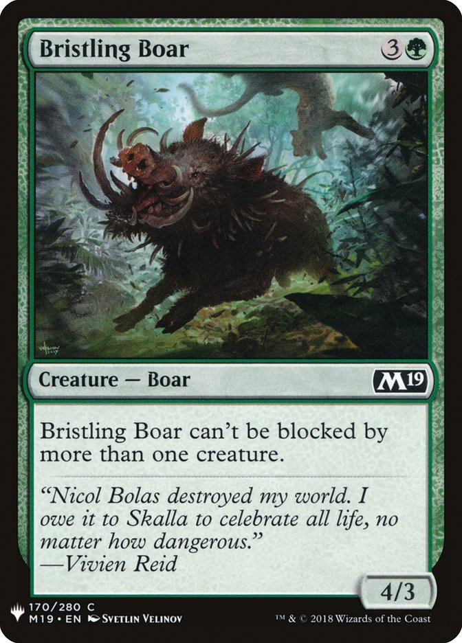 Bristling Boar [Mystery Booster] | Jomio and Rueliete's Cards and Comics