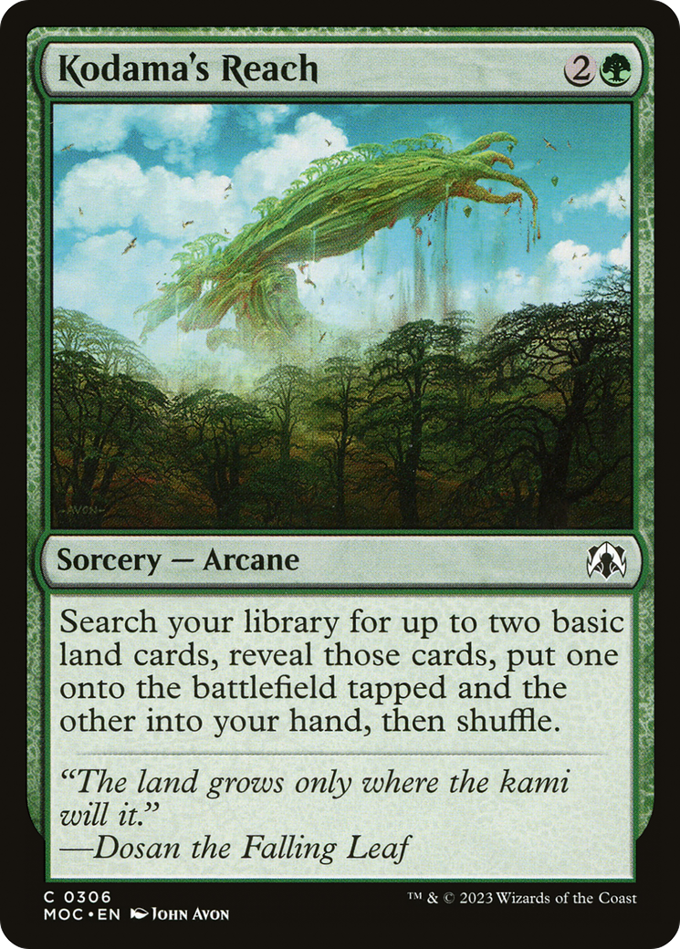 Kodama's Reach [March of the Machine Commander] | Jomio and Rueliete's Cards and Comics
