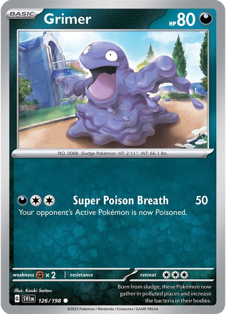 Grimer (126/198) [Scarlet & Violet: Base Set] | Jomio and Rueliete's Cards and Comics