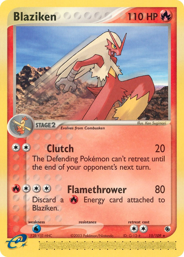 Blaziken (15/109) [EX: Ruby & Sapphire] | Jomio and Rueliete's Cards and Comics