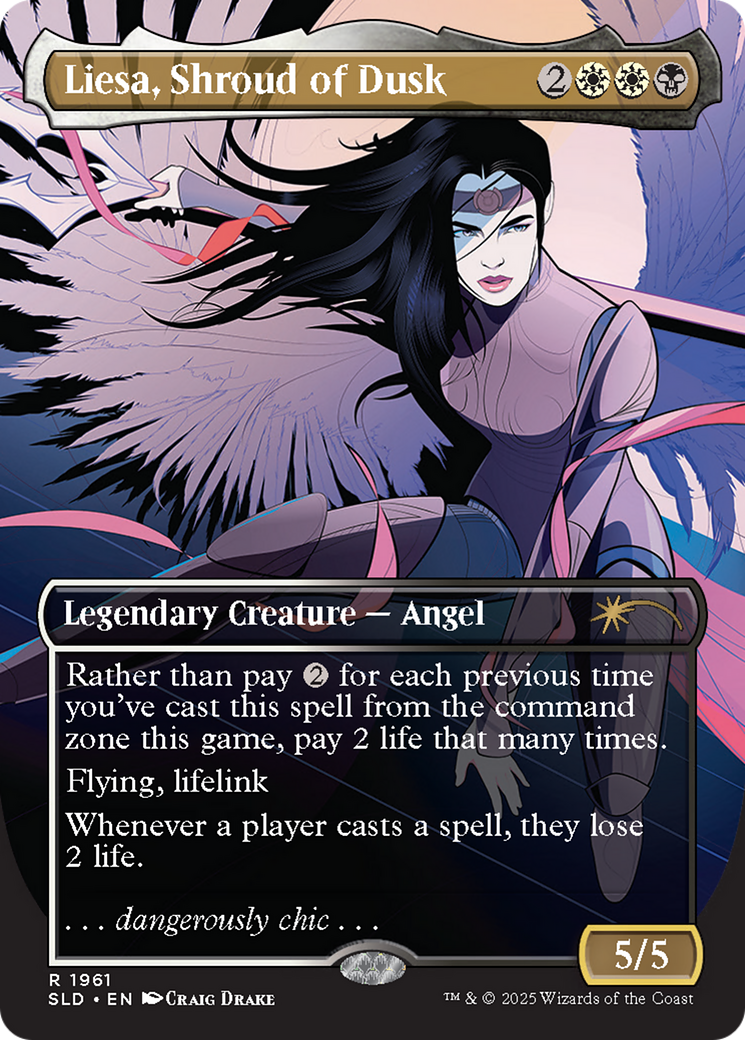 Liesa, Shroud of Dusk (Rainbow Foil) [Secret Lair Drop Series] | Jomio and Rueliete's Cards and Comics