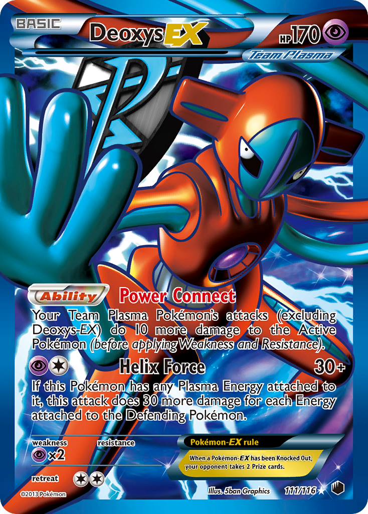 Deoxys EX (111/116) [Black & White: Plasma Freeze] | Jomio and Rueliete's Cards and Comics