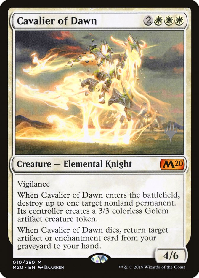 Cavalier of Dawn (Promo Pack) [Core Set 2020 Promos] | Jomio and Rueliete's Cards and Comics