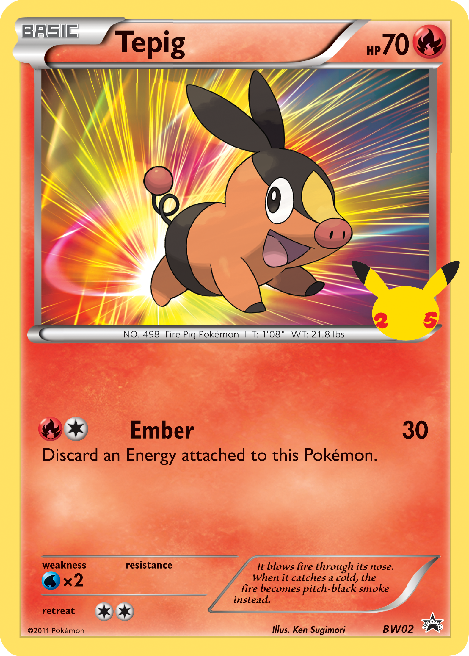 Tepig (BW02) (Jumbo Card) [First Partner Pack] | Jomio and Rueliete's Cards and Comics