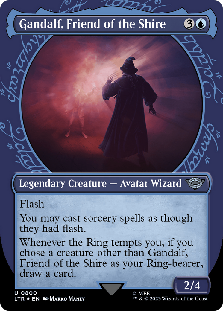 Gandalf, Friend of the Shire (Showcase) (Surge Foil) [The Lord of the Rings: Tales of Middle-Earth] | Jomio and Rueliete's Cards and Comics