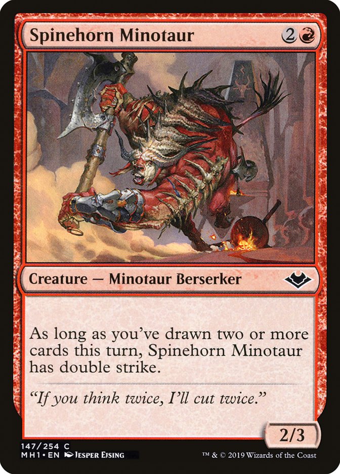 Spinehorn Minotaur [Modern Horizons] | Jomio and Rueliete's Cards and Comics