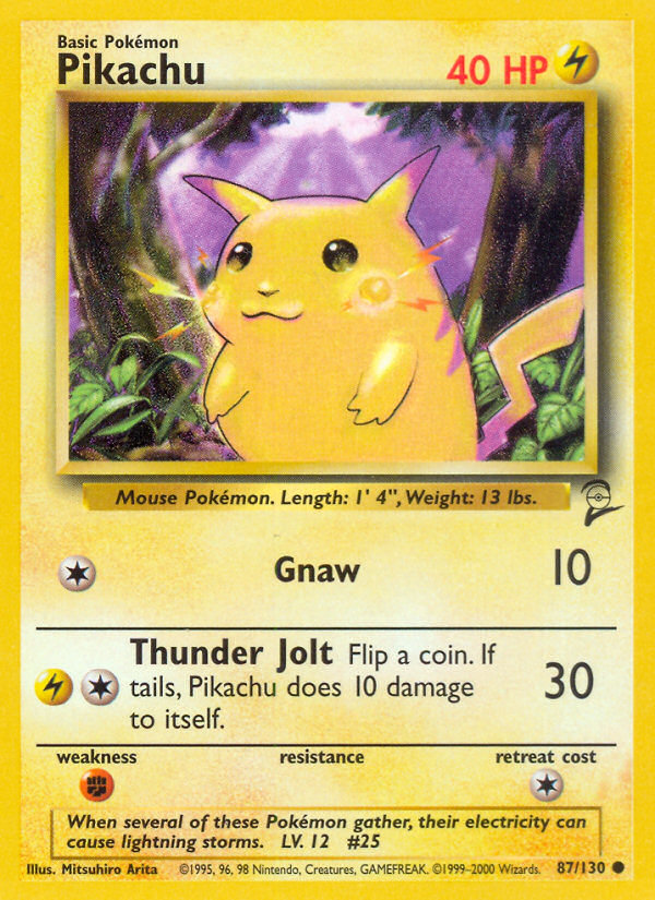 Pikachu (87/130) [Base Set 2] | Jomio and Rueliete's Cards and Comics