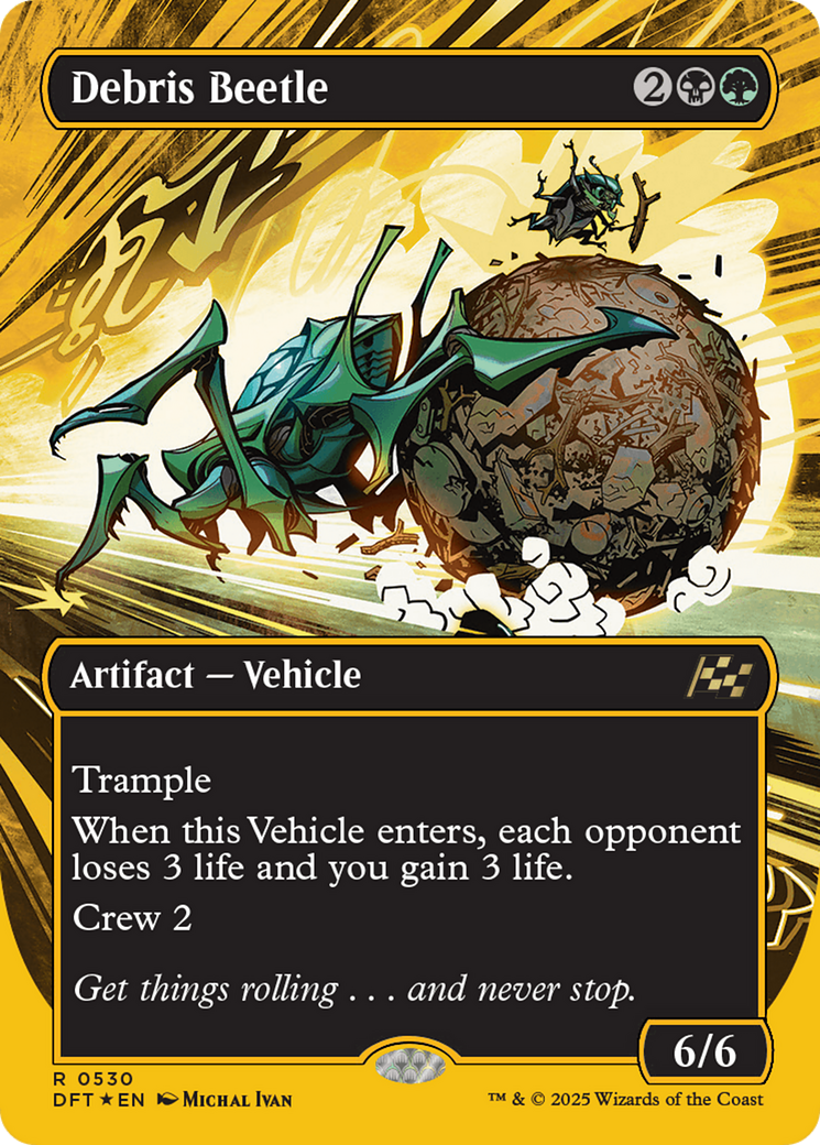 Debris Beetle (Borderless) (First-Place Foil) [Aetherdrift] | Jomio and Rueliete's Cards and Comics
