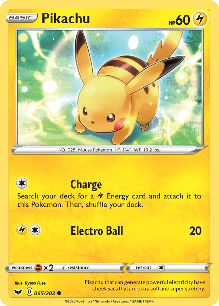 Pikachu (065/202) [Sword & Shield: Base Set] | Jomio and Rueliete's Cards and Comics