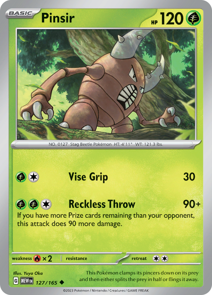 Pinsir (127/165) [Scarlet & Violet 151] | Jomio and Rueliete's Cards and Comics