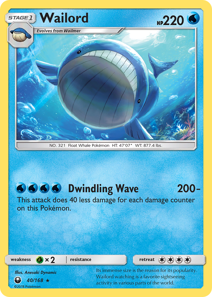 Wailord (40/168) [Sun & Moon: Celestial Storm] | Jomio and Rueliete's Cards and Comics