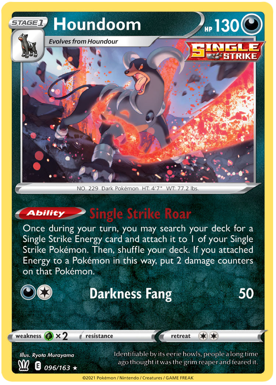 Houndoom (096/163) (Theme Deck Exclusive) [Sword & Shield: Battle Styles] | Jomio and Rueliete's Cards and Comics