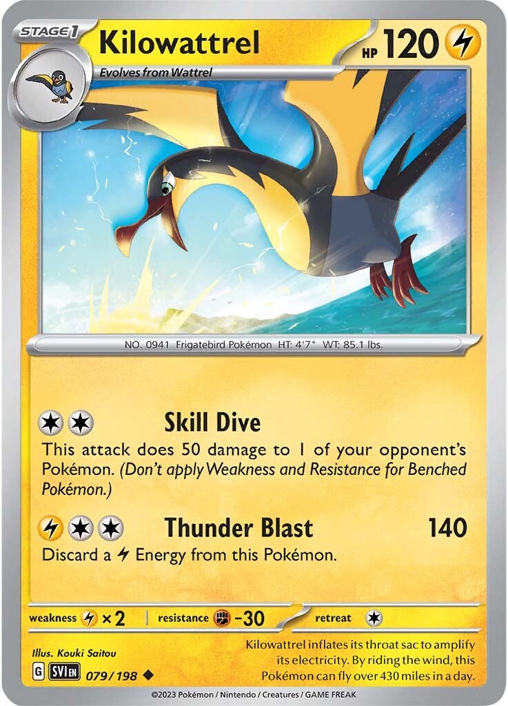 Kilowattrel (079/198) [Scarlet & Violet: Base Set] | Jomio and Rueliete's Cards and Comics