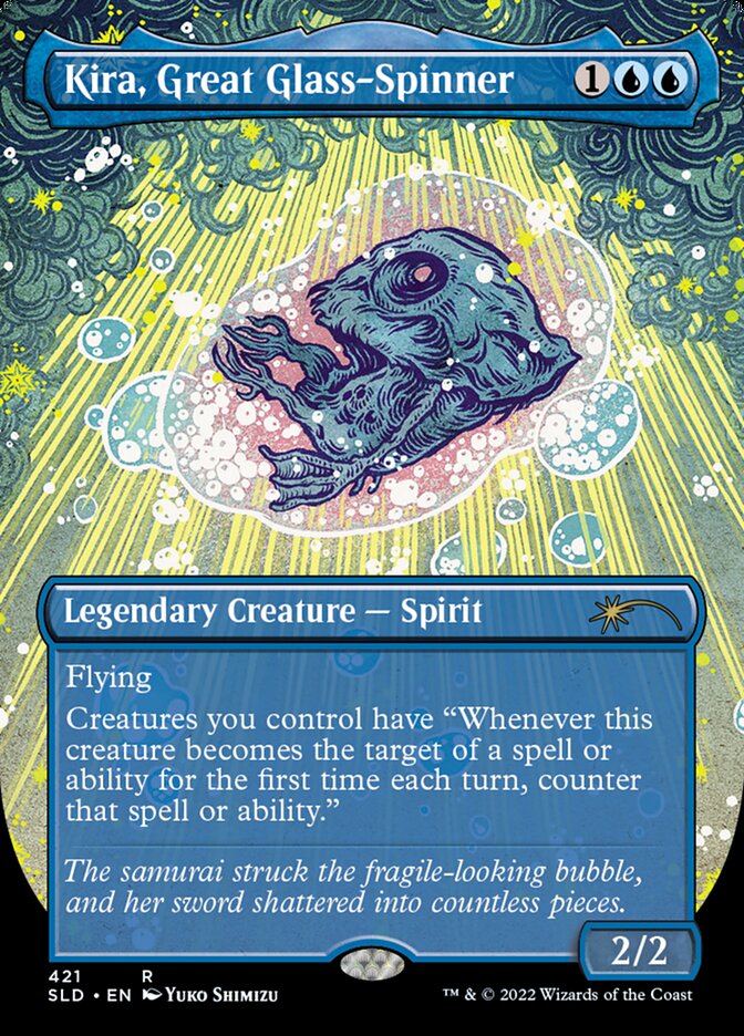 Kira, Great Glass-Spinner (Borderless) [Secret Lair Drop Series] | Jomio and Rueliete's Cards and Comics